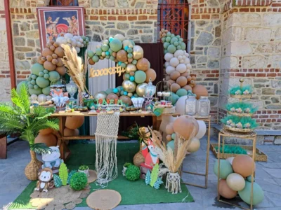 στολισμός βάπτισης ζωάκια του δάσους