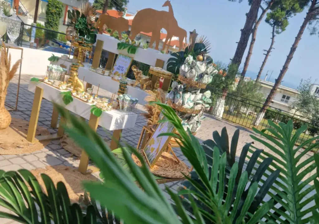 Στολισμός βάπτισης - Ζωάκια της ζούγκλας