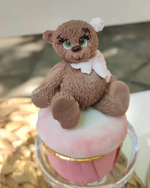 στολισμός βάπτισης αρκουδάκι αερόστατο