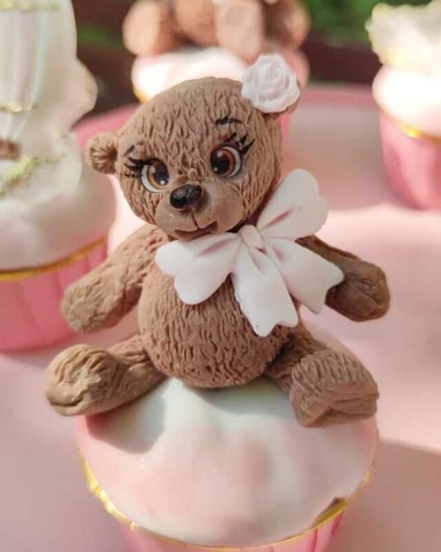 στολισμός βάπτισης αρκουδάκι αερόστατο