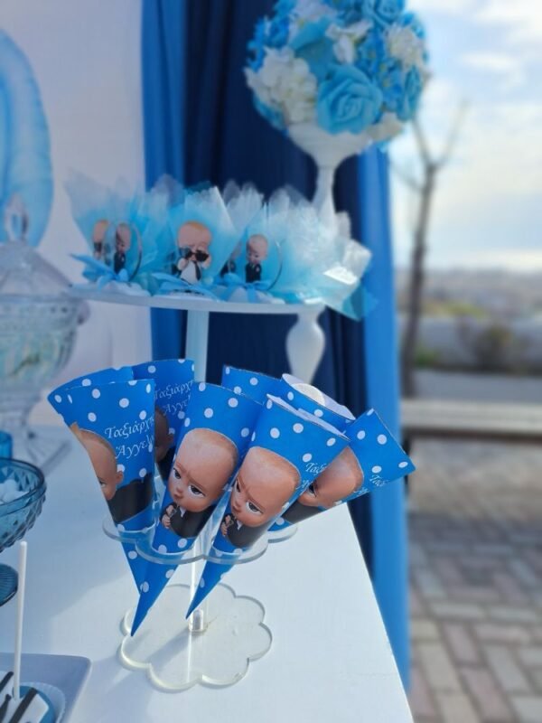 στολισμός βάπτισης με θέμα baby boss