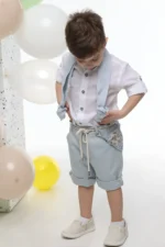 Βαπτιστικό ρουχο για Αγόρι Λευκό-Σιέλ