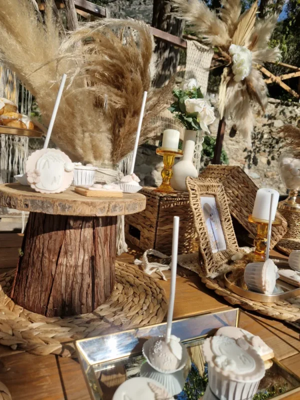 Στολισμός βάπτισης Boho