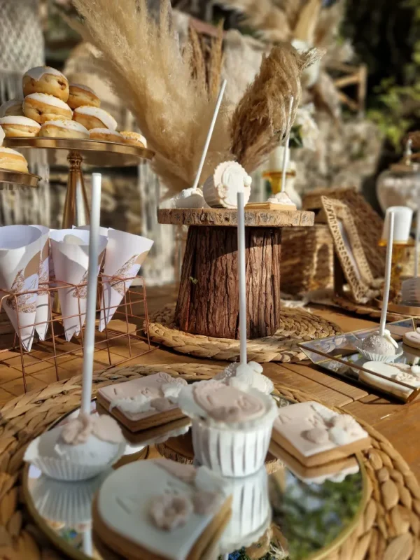 Στολισμός βάπτισης Boho