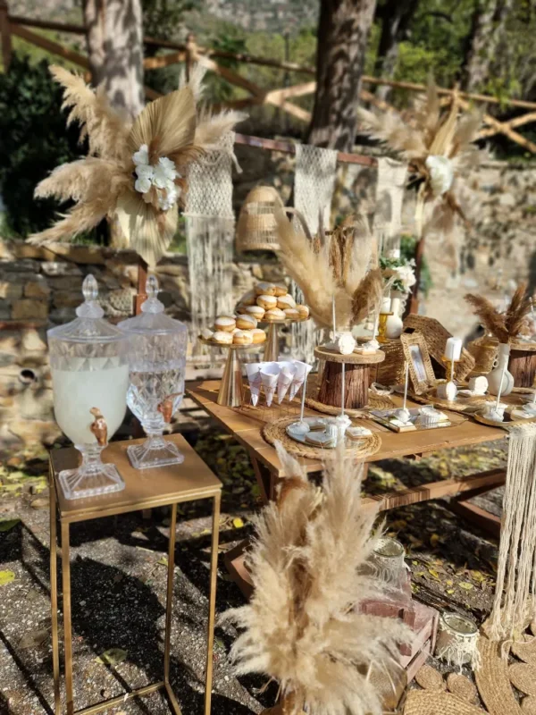 Στολισμός βάπτισης Boho